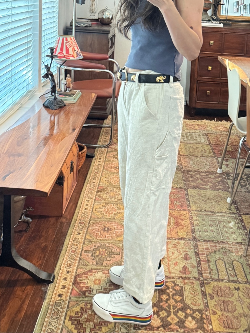 Rag&Bone Women's Cream Wide Leg Cargo Pants Size - Picture 3 of 15